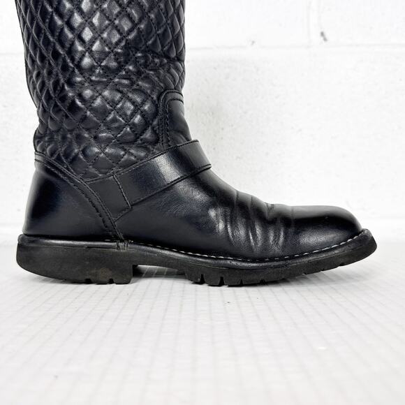 CHANEL Black Quilted Combat Boots - Picture 10 of 15